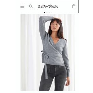 NWT Other Stories Wool Alpaca blend wrap cardigan
